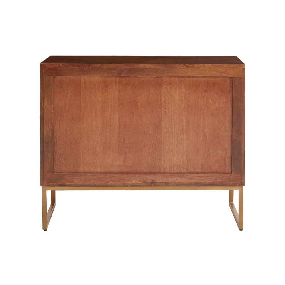 Product photograph of Olivia S Soft Industrial Collection - Gaya Sideboard In Brown Small from Olivia's.