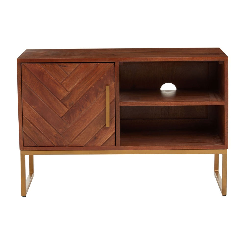 Product photograph of Olivia S Soft Industrial Collection - Gaya Media Unit In Brown Small from Olivia's