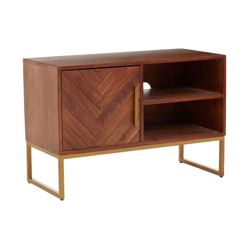 Product photograph of Olivia S Soft Industrial Collection - Gaya Media Unit In Brown Small from Olivia's.