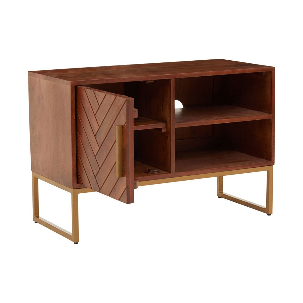 Product photograph of Olivia S Soft Industrial Collection - Gaya Media Unit In Brown Large from Olivia's.