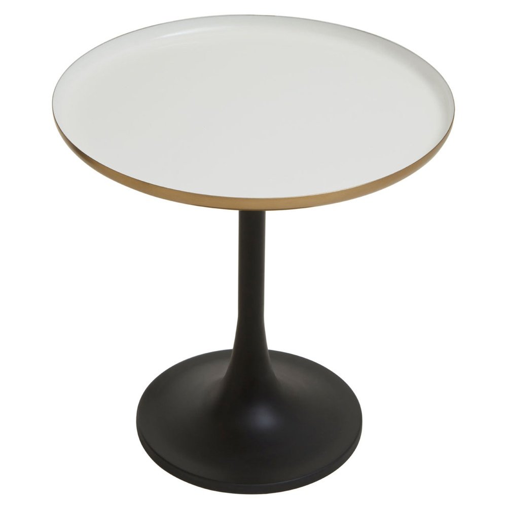 Product photograph of Olivia S Coral Side Table In White Gold from Olivia's.