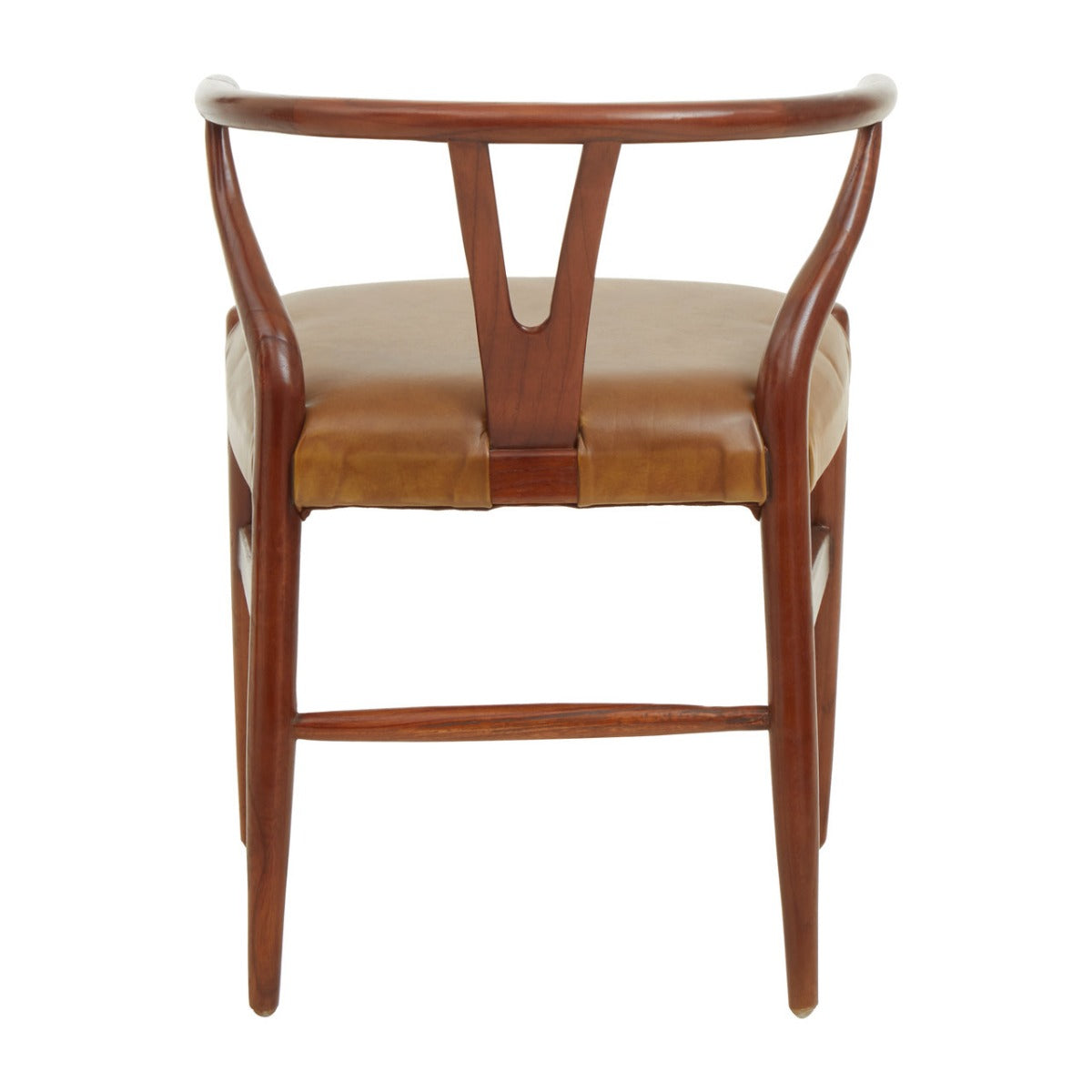 Product photograph of Olivia S Kendri Accent Chair In Brown Leather from Olivia's.