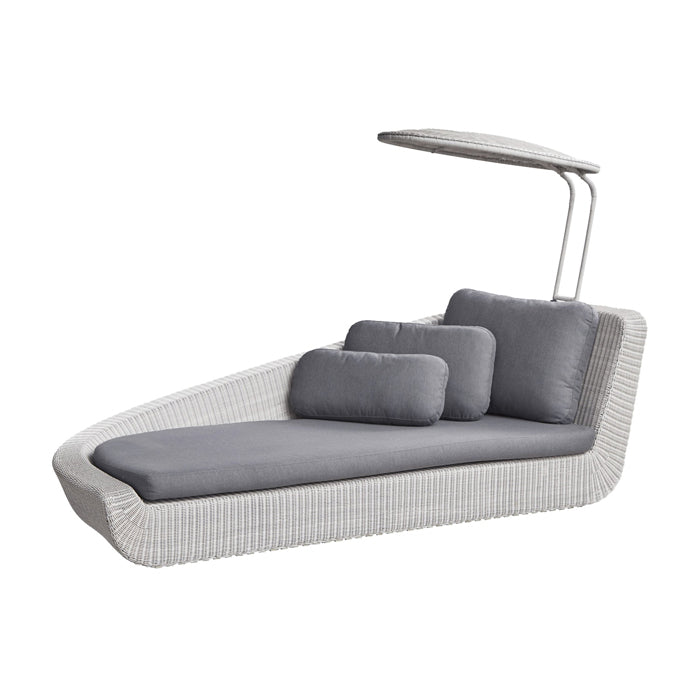 Product photograph of Cane-line Savannah Right Module White Grey Outdoor Daybed from Olivia's