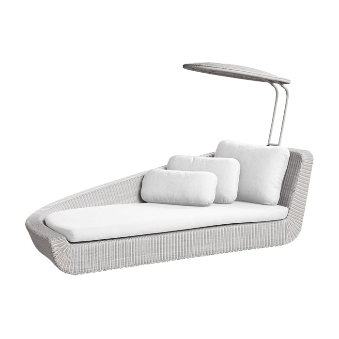 Product photograph of Cane-line Savannah Right Module White Grey Outdoor Daybed from Olivia's.
