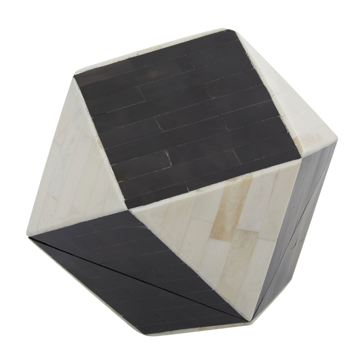 Product photograph of Olivia S Donall Small Diamond Trinket Box In Black White from Olivia's.