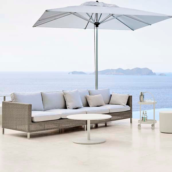 Product photograph of Cane-line Connect 2-seater Outdoor Sofa Left Module Fiber Taupe from Olivia's.