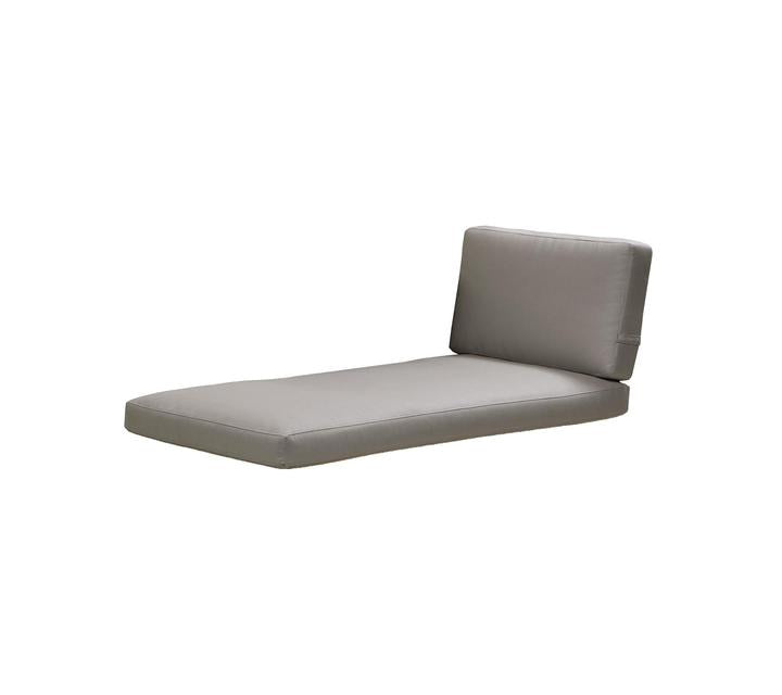 Product photograph of Cane-line Connect Chaise Lounge Right Outdoor Cushion Set Taupe from Olivia's