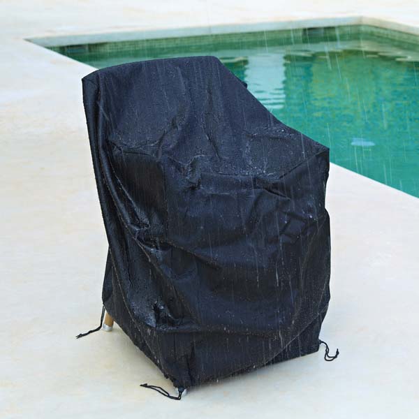 Product photograph of Cane-line Outdoor Cover 8 Suitable For All Dining Chairs Black from Olivia's.