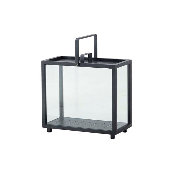 Product photograph of Cane-line Lighthouse Lantern Rectangle Lava Grey from Olivia's.