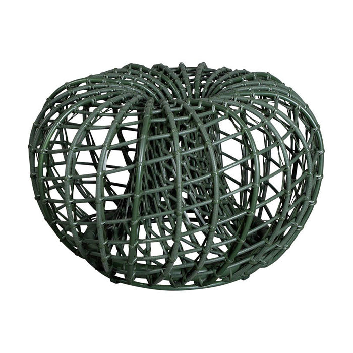 Product photograph of Cane-line Nest Outdoor Footstool Small Dark Green from Olivia's