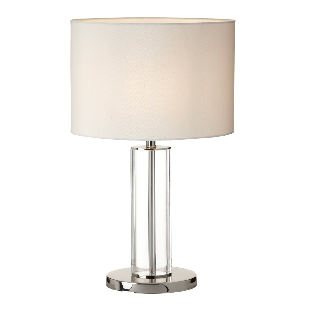 Product photograph of Rv Astley Lisle Table Lamp In Clear Nickel Finish from Olivia's