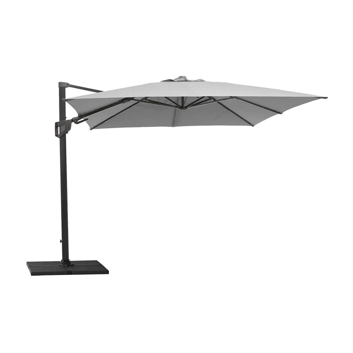 Product photograph of Cane-line Hyde Luxe Tilt Parasol Light Grey from Olivia's