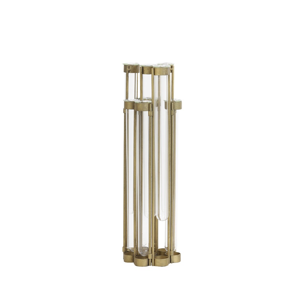 Product photograph of Light Living Tube Vase Brass from Olivia's.