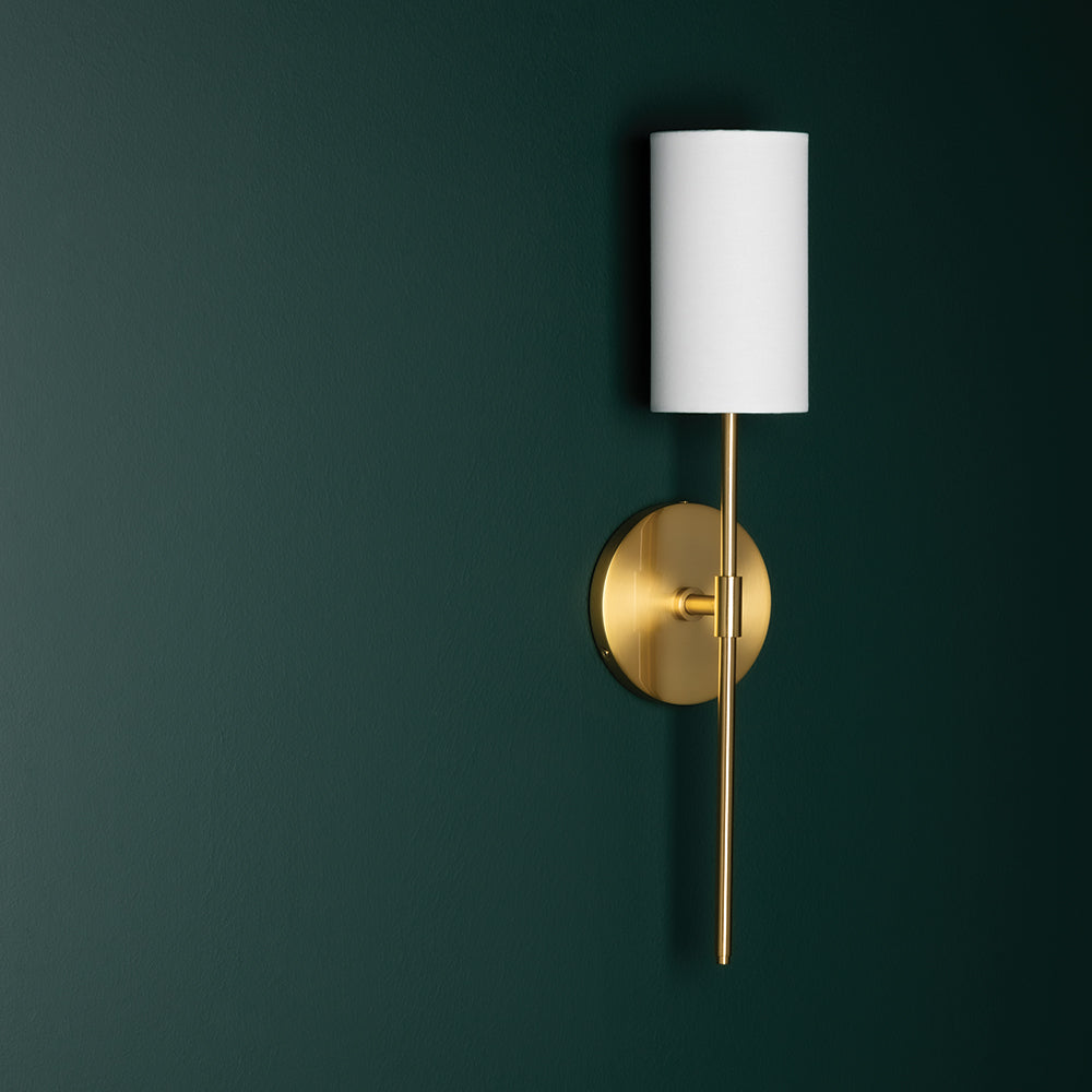 Product photograph of Hudson Valley Lighting Olivia 1 Light Wall Sconce In Aged Brass from Olivia's.