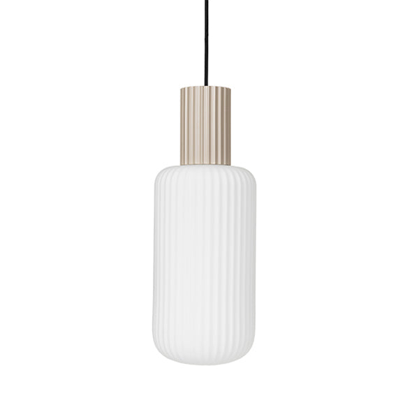 Product photograph of Broste Copenhagen Lolly Ceiling Light Opal Glass Metal Sand Large from Olivia's.