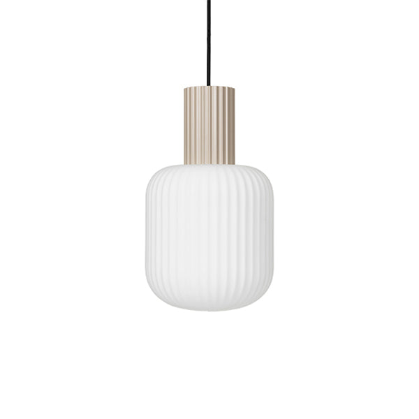 Product photograph of Broste Copenhagen Lolly Ceiling Light Opal Glass Metal Sand Small from Olivia's
