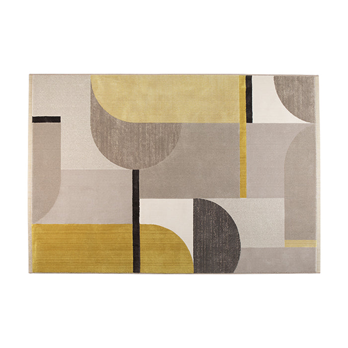 Product photograph of Zuiver Hilton Rug In Yellow And Grey Grey Yellow Large from Olivia's.