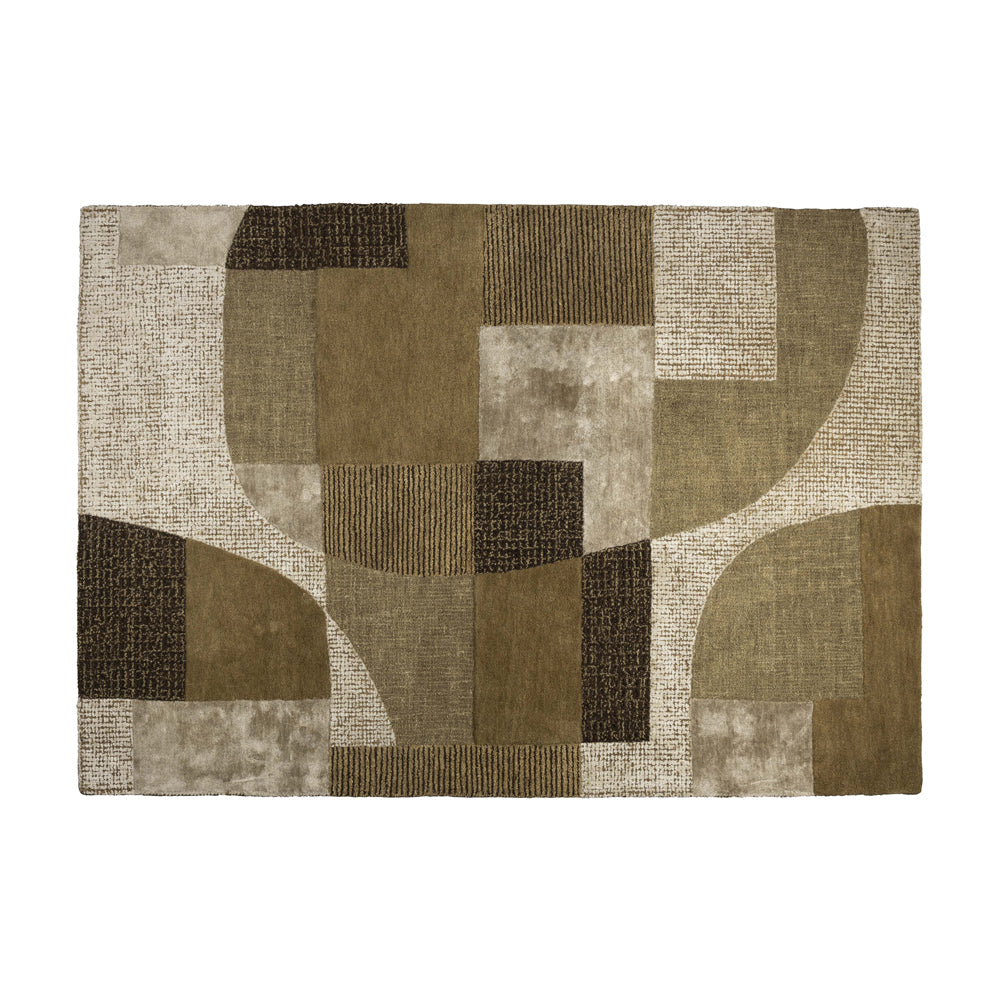 Product photograph of Olivia S Nordic Living Collection Silvia Carpet In Olive Green Large from Olivia's