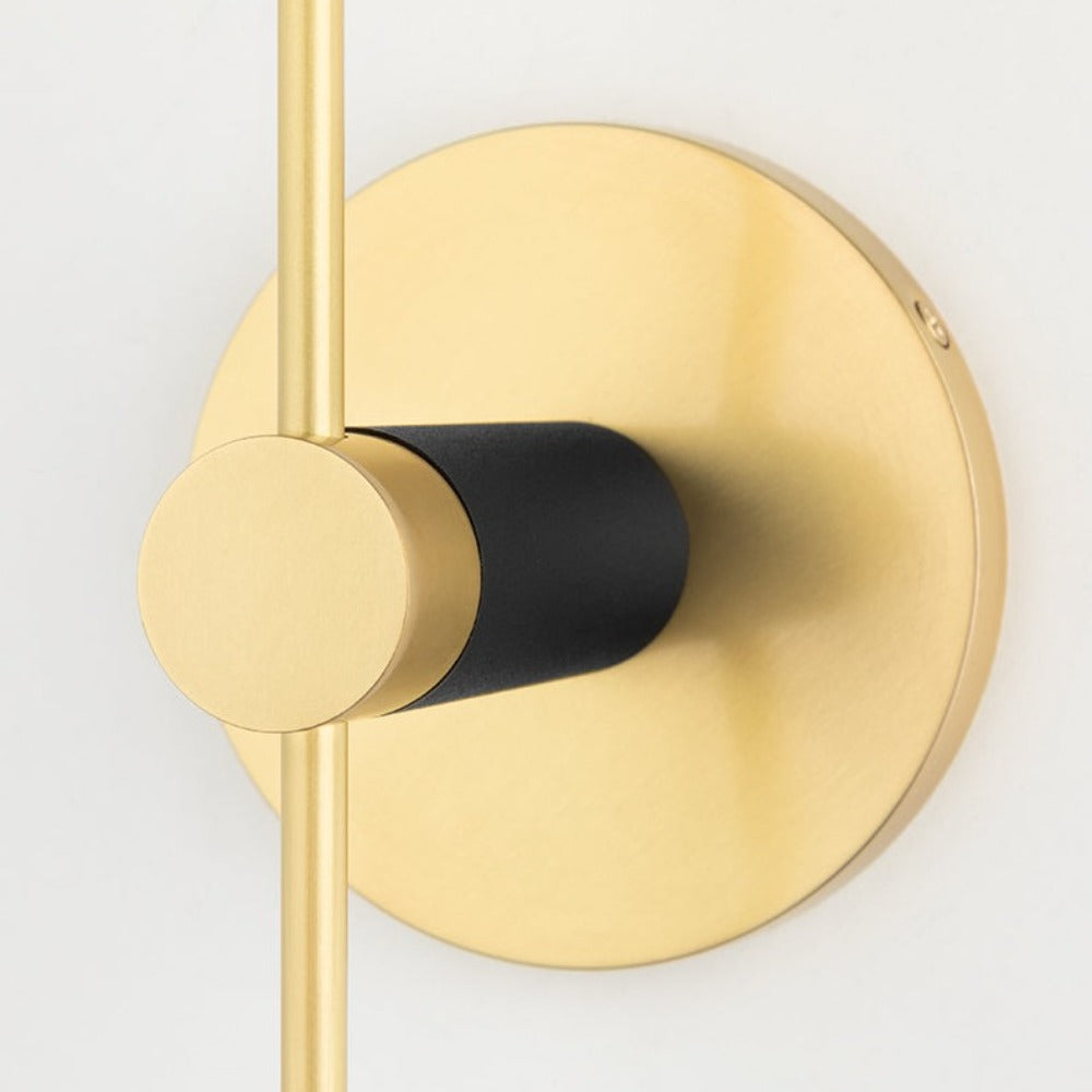 Product photograph of Hudson Valley Lighting Astrid 2 Light Wall Sconce In Aged Brass from Olivia's.