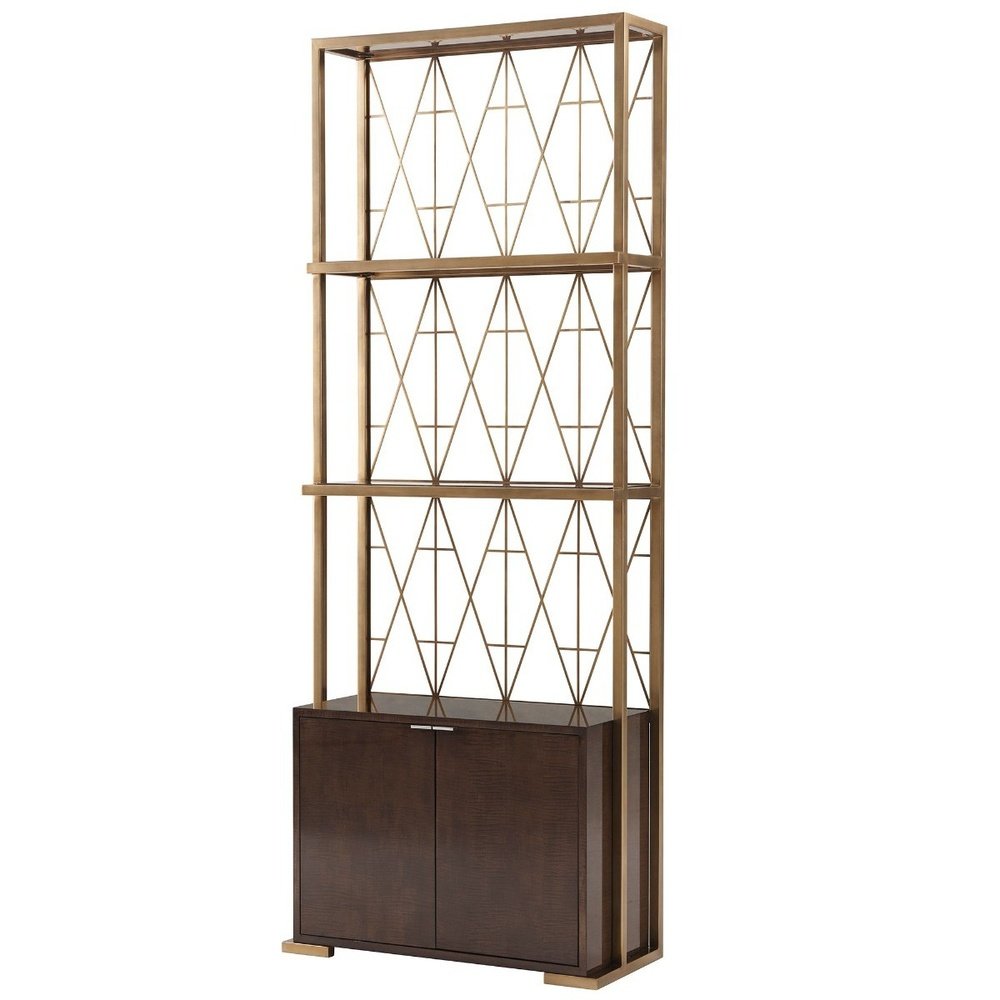 Theodore Alexander Iconic Shelving Unit With Cabinet