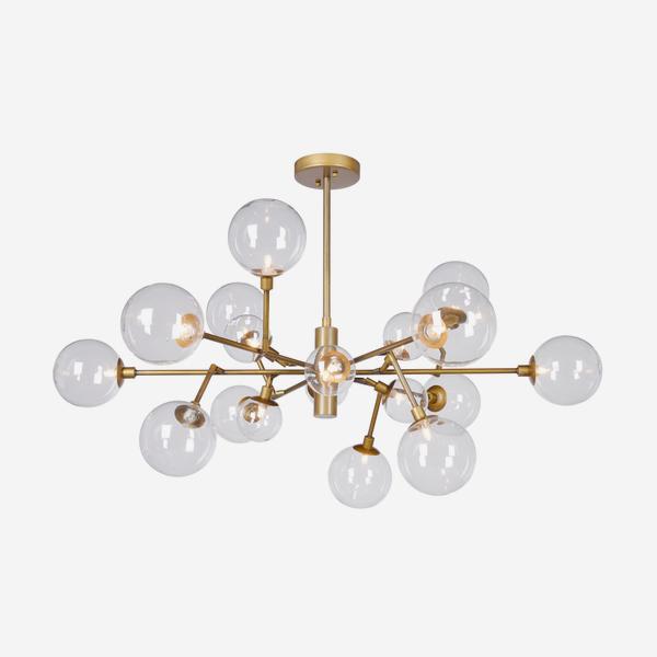 Product photograph of Andrew Martin Brooklyn Gold Ceiling Light from Olivia's