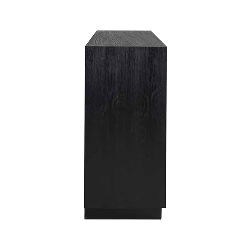 Product photograph of Richmond Oakura 3 Doors Black Sideboard from Olivia's.