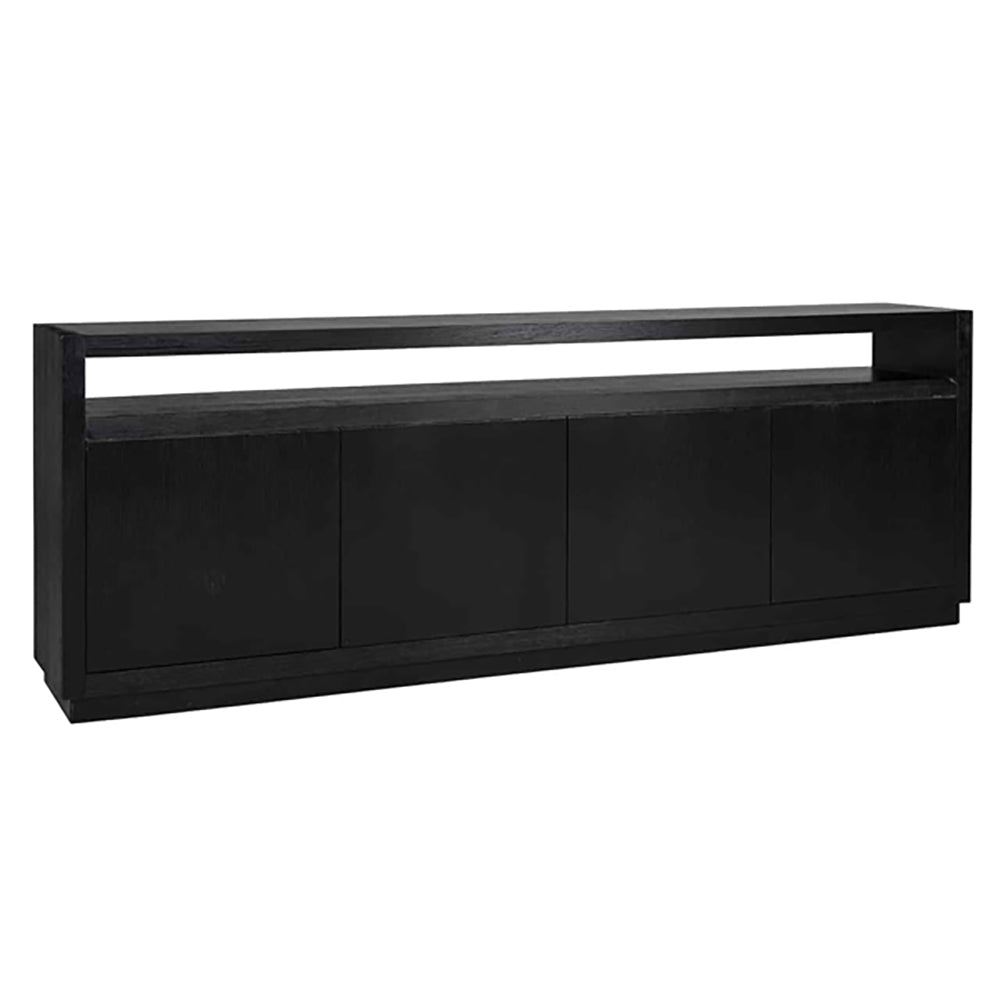 Product photograph of Richmond Oakura 4 Doors Black Sideboard from Olivia's