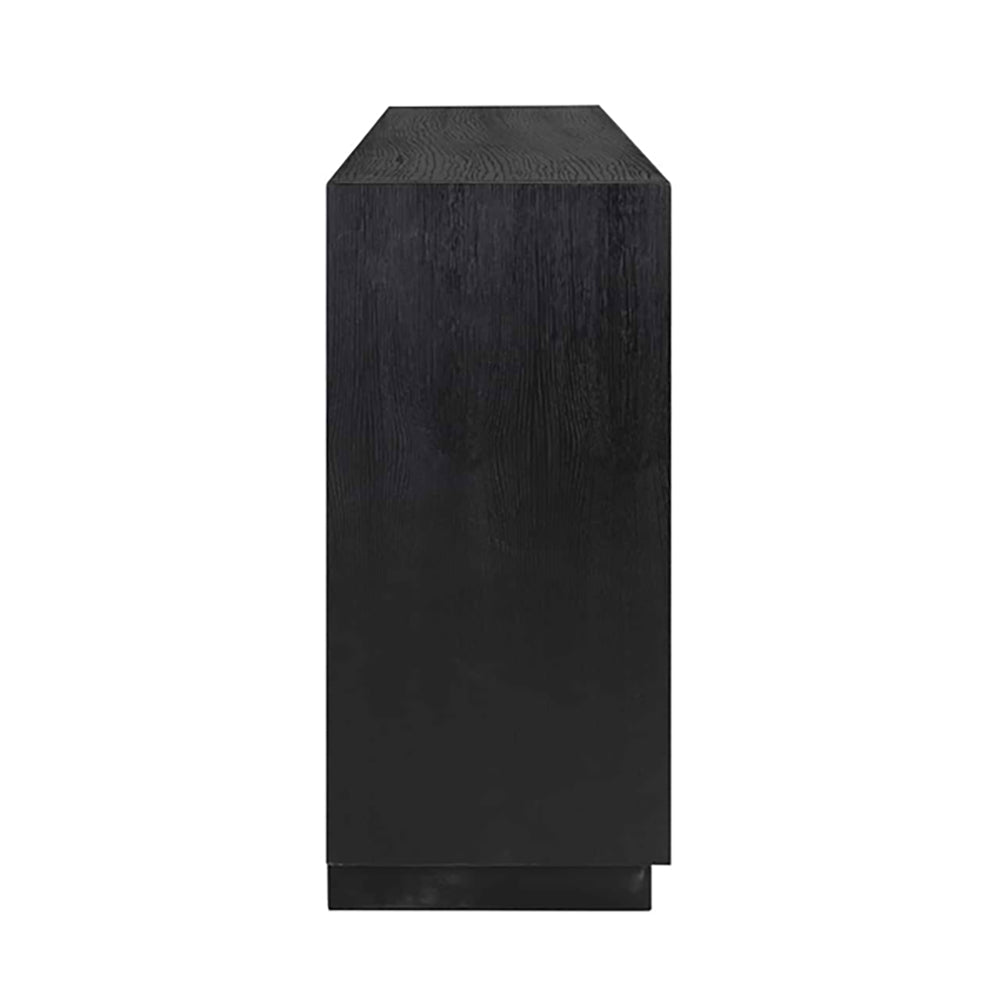 Product photograph of Richmond Oakura 4 Doors Black Sideboard from Olivia's.