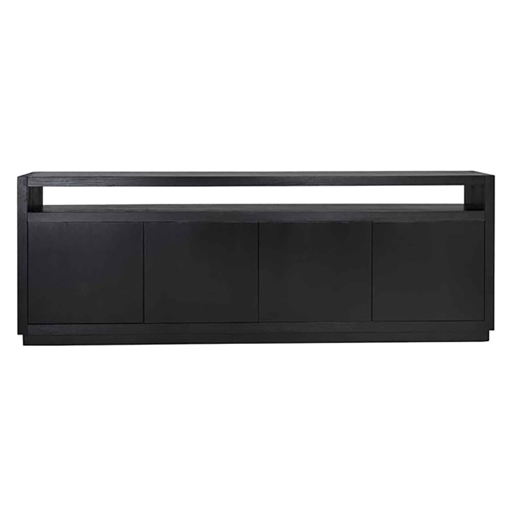 Product photograph of Richmond Oakura 4 Doors Black Sideboard from Olivia's.