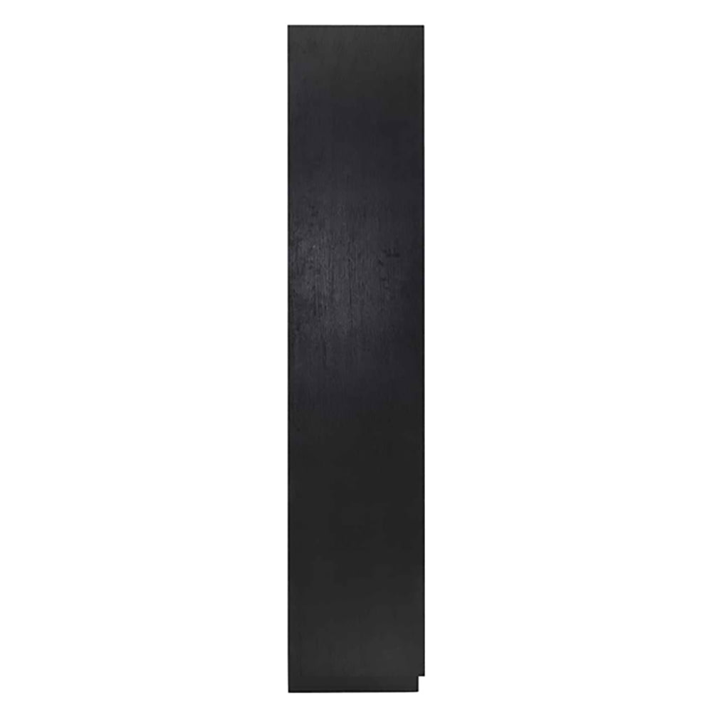 Product photograph of Richmond Oakura 2 Doors Right Split Black Bookcase from Olivia's.