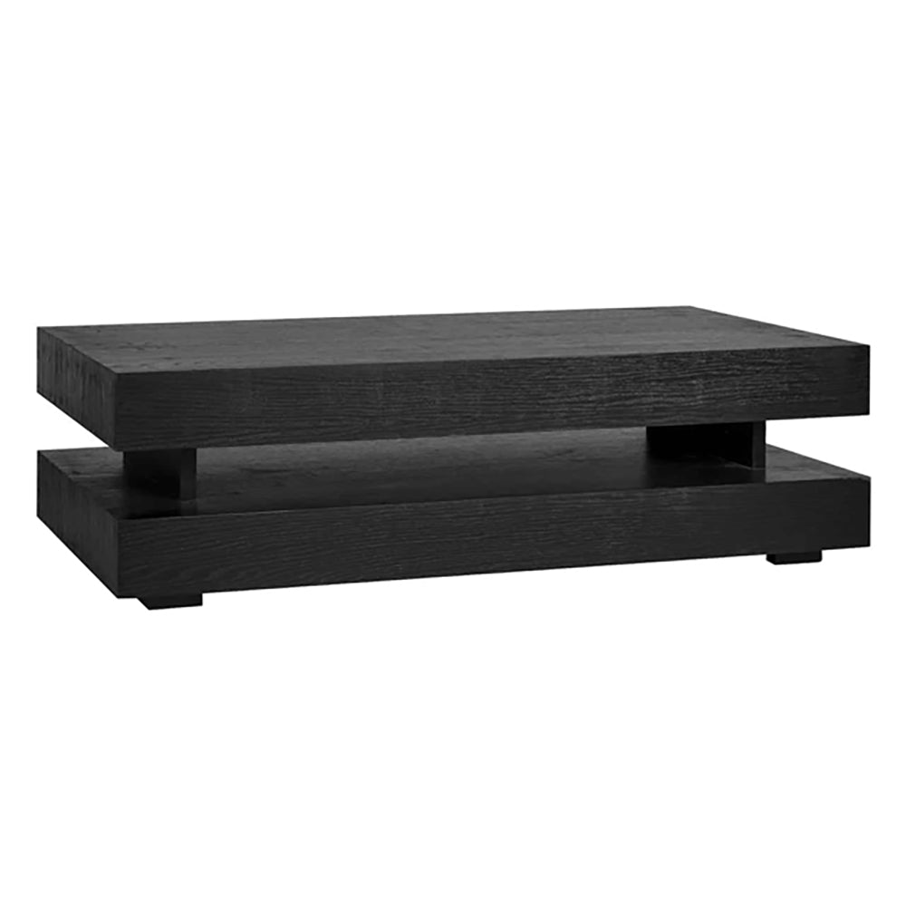 Product photograph of Richmond Oakura Blok H Black Coffee Table from Olivia's