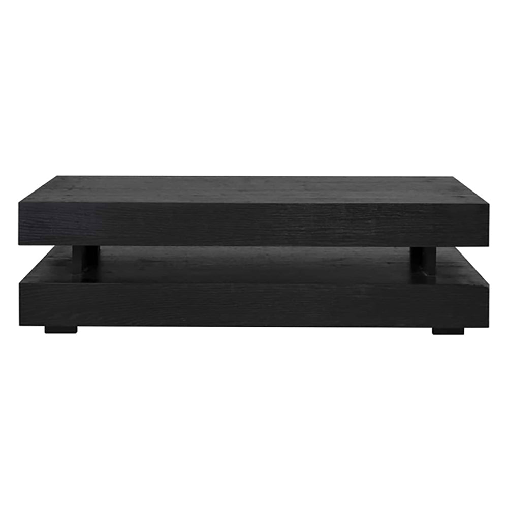 Product photograph of Richmond Oakura Blok H Black Coffee Table from Olivia's.