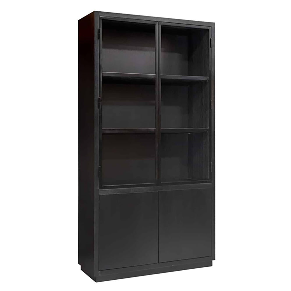 Product photograph of Richmond Oakura 2 Doors Black Cupboard from Olivia's