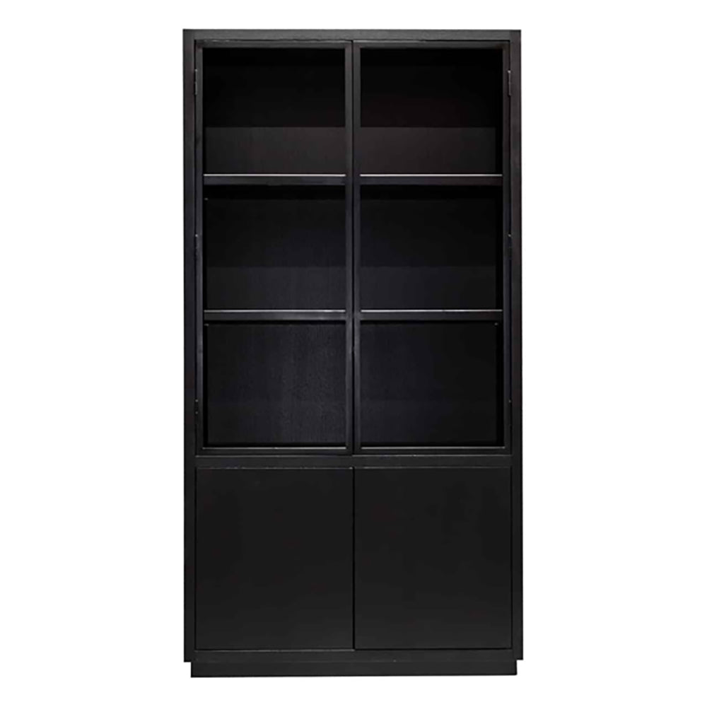 Product photograph of Richmond Oakura 2 Doors Black Cupboard from Olivia's.