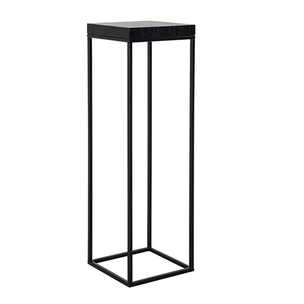 Richmond Oakura Pillar Black Side Table