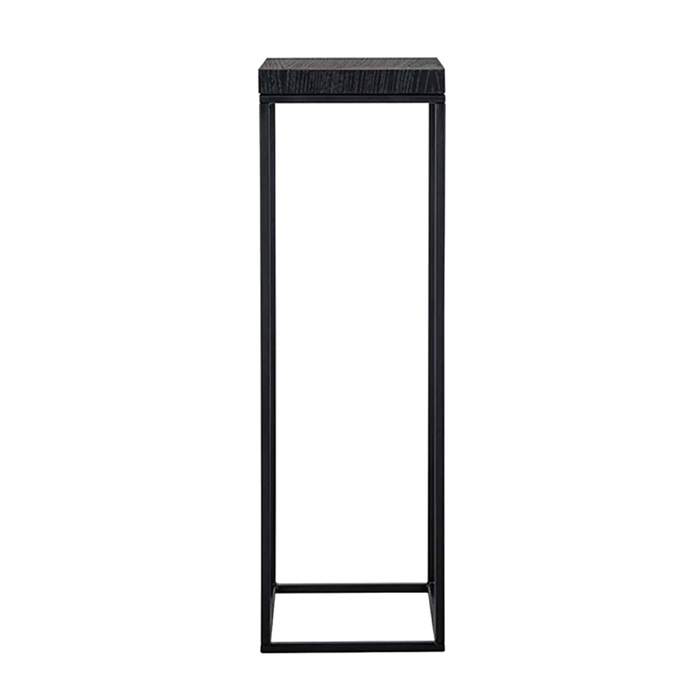 Product photograph of Richmond Oakura Pillar Black Side Table from Olivia's.