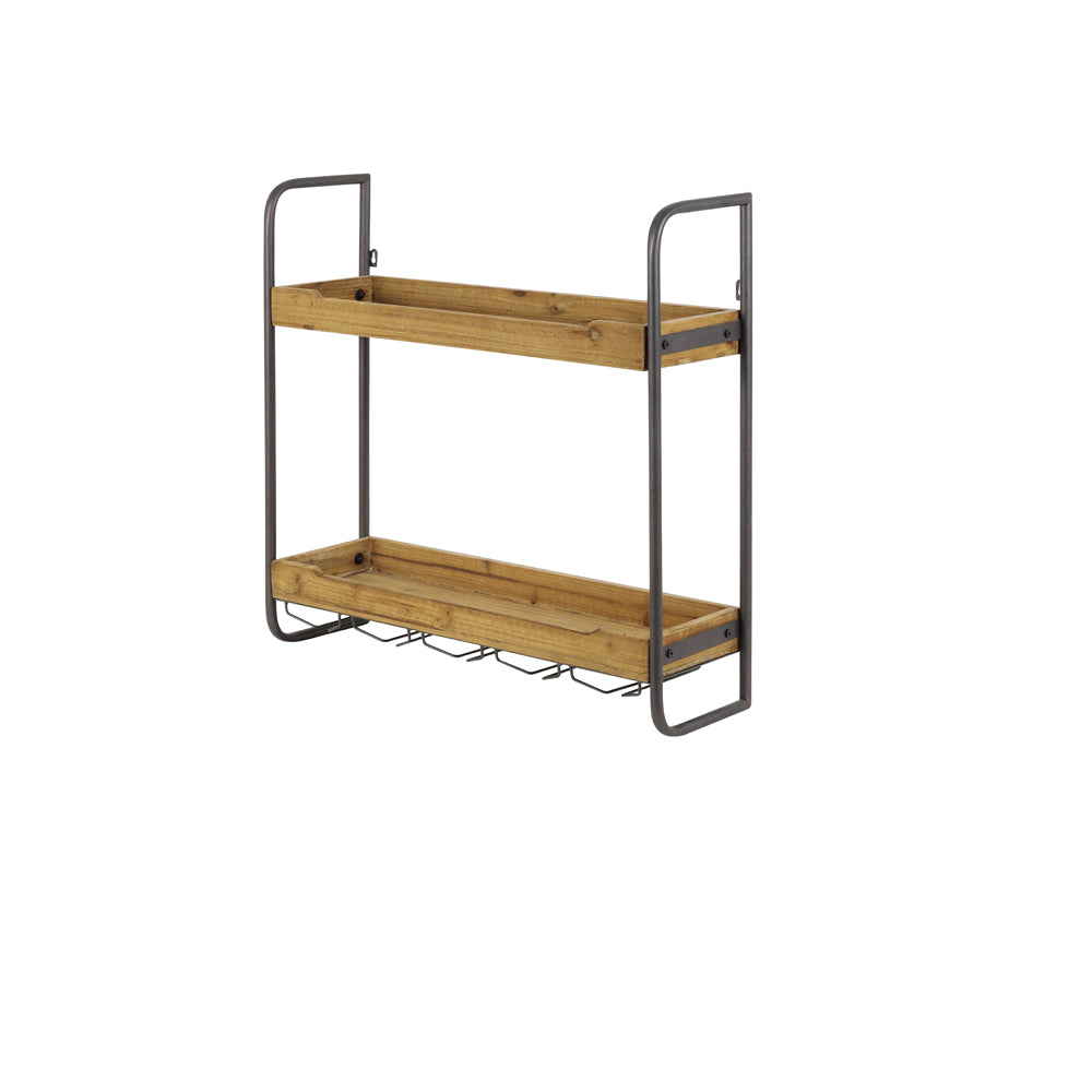 Product photograph of Light Living Sucrre Wall Shelving Brown from Olivia's.