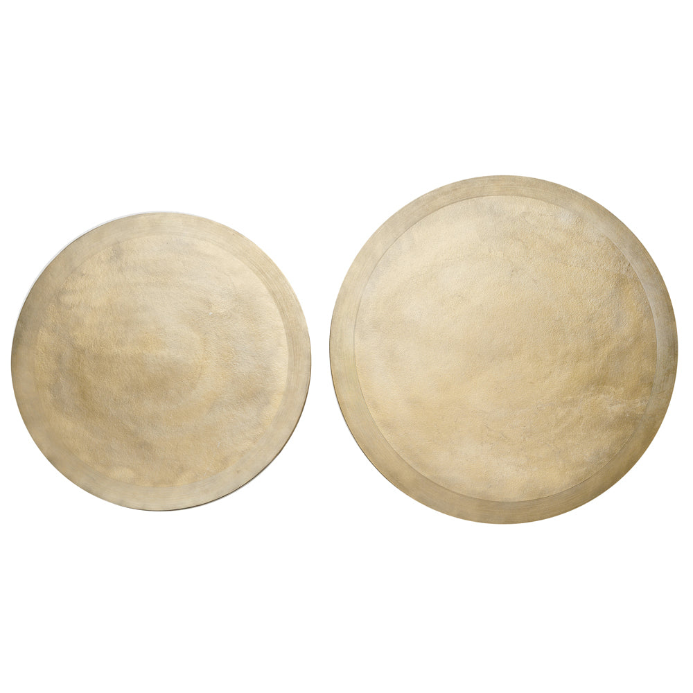 Product photograph of Light Living Set Of 2 Talca Coffee Table In Light Gold from Olivia's.