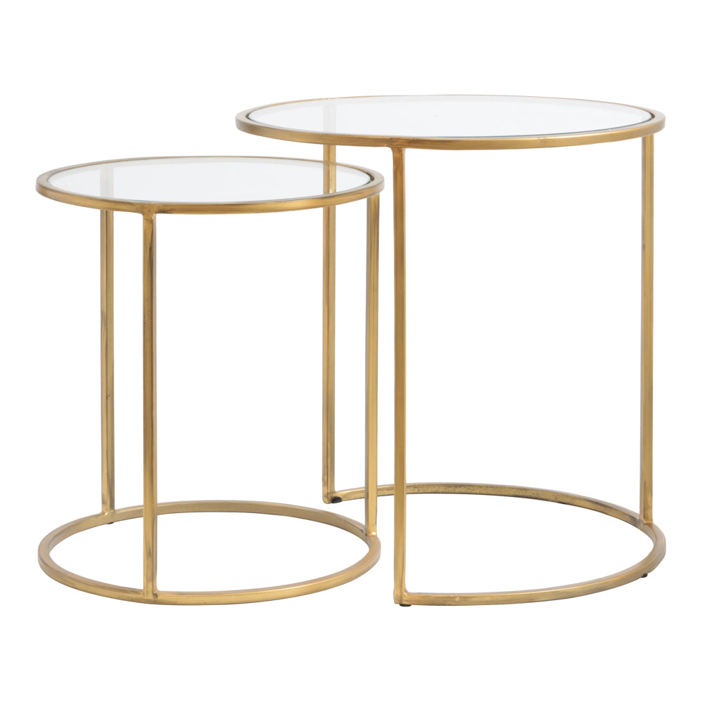 Light Living Duarte High Side Table Gold Set Of 2