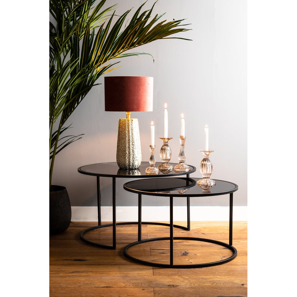 Product photograph of Light Living Set Of 2 Duarte Coffee Table Black from Olivia's.