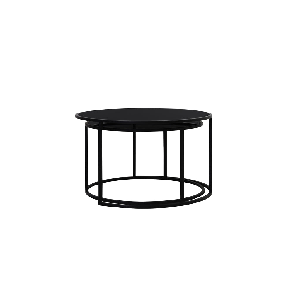 Product photograph of Light Living Set Of 2 Duarte Coffee Table Black from Olivia's.