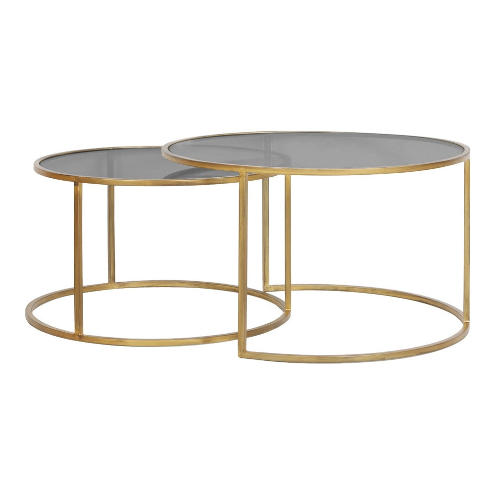 Product photograph of Light Living Set Of 2 Duarte Coffee Table Bronze Gold from Olivia's