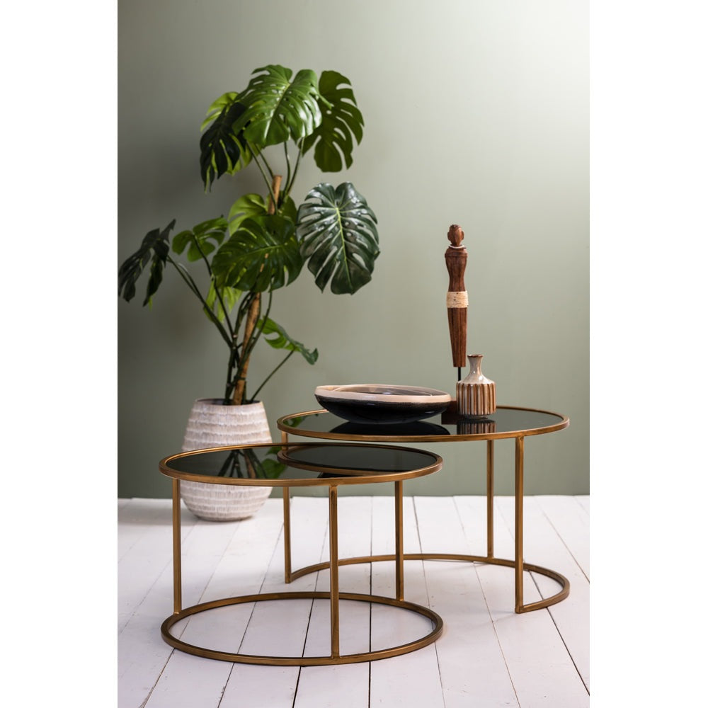Product photograph of Light Living Set Of 2 Duarte Coffee Table Bronze Gold from Olivia's.