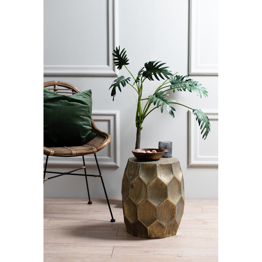 Product photograph of Light Living Kalan Side Table Antique Gold from Olivia's.