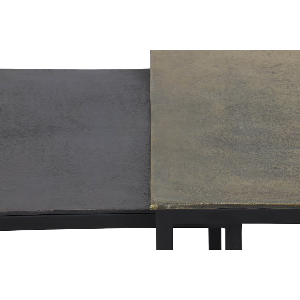 Product photograph of Light Living Set Of 3 Kumalu Coffee Table Antique Bronze from Olivia's.