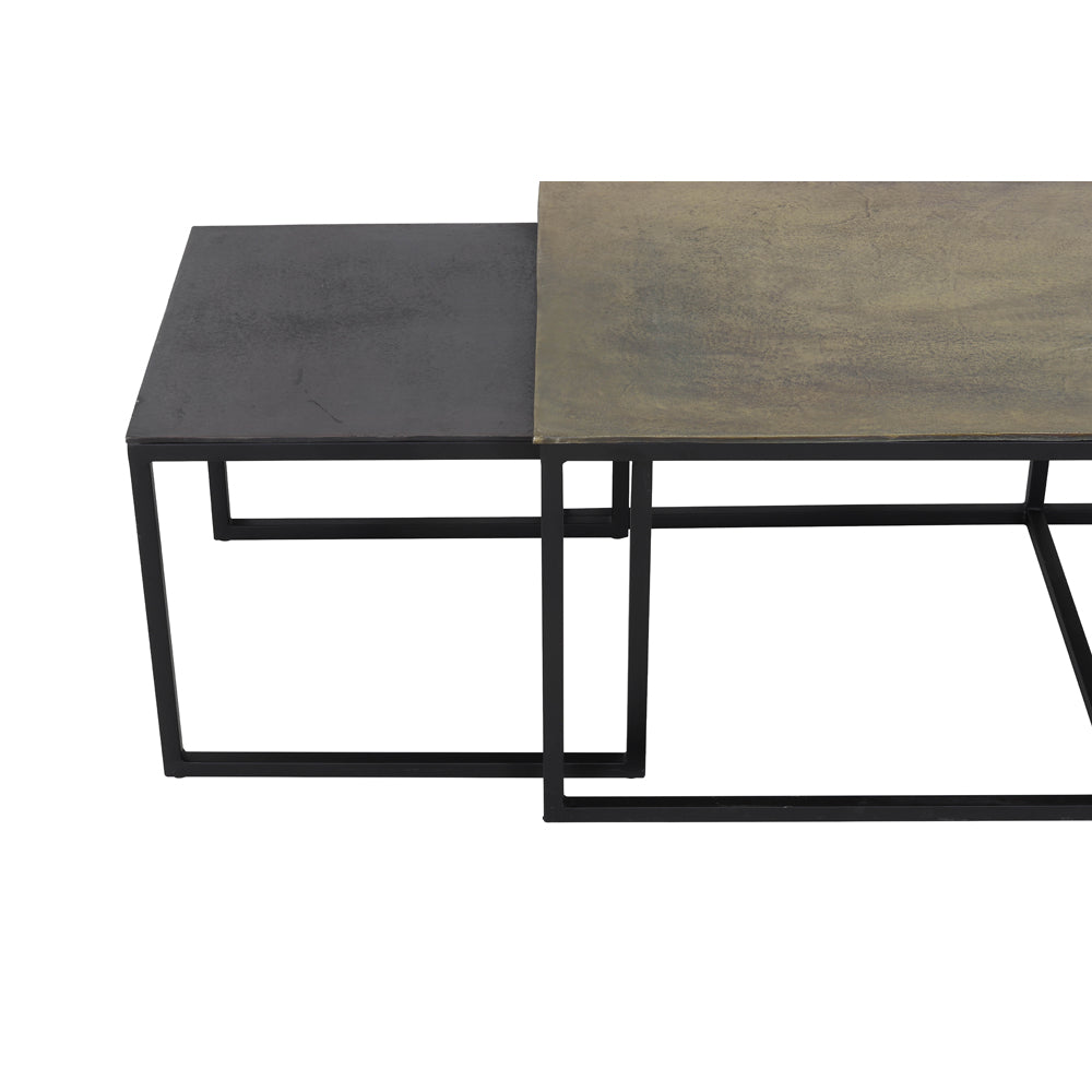 Product photograph of Light Living Set Of 3 Kumalu Coffee Table Antique Bronze from Olivia's.