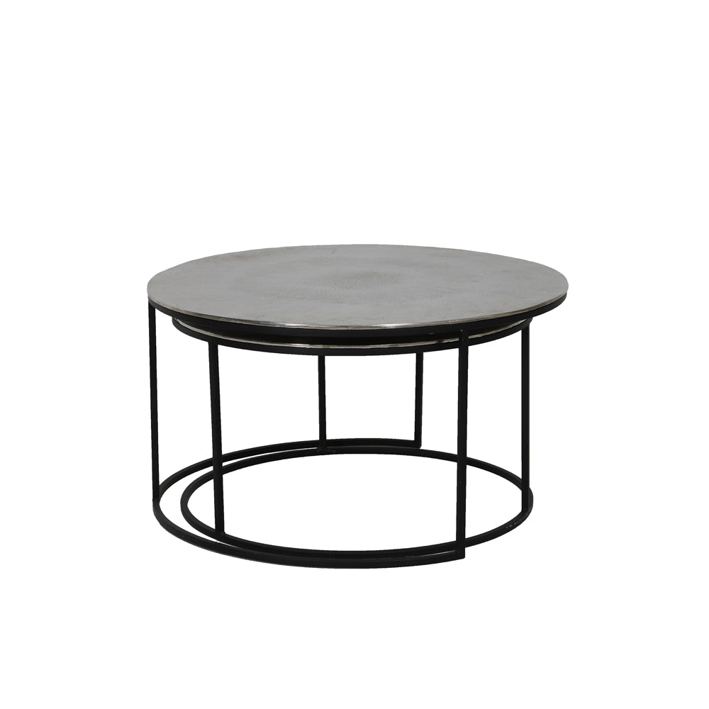 Product photograph of Light Living Set Of 2 Thizas Coffee Table Matt Black from Olivia's.