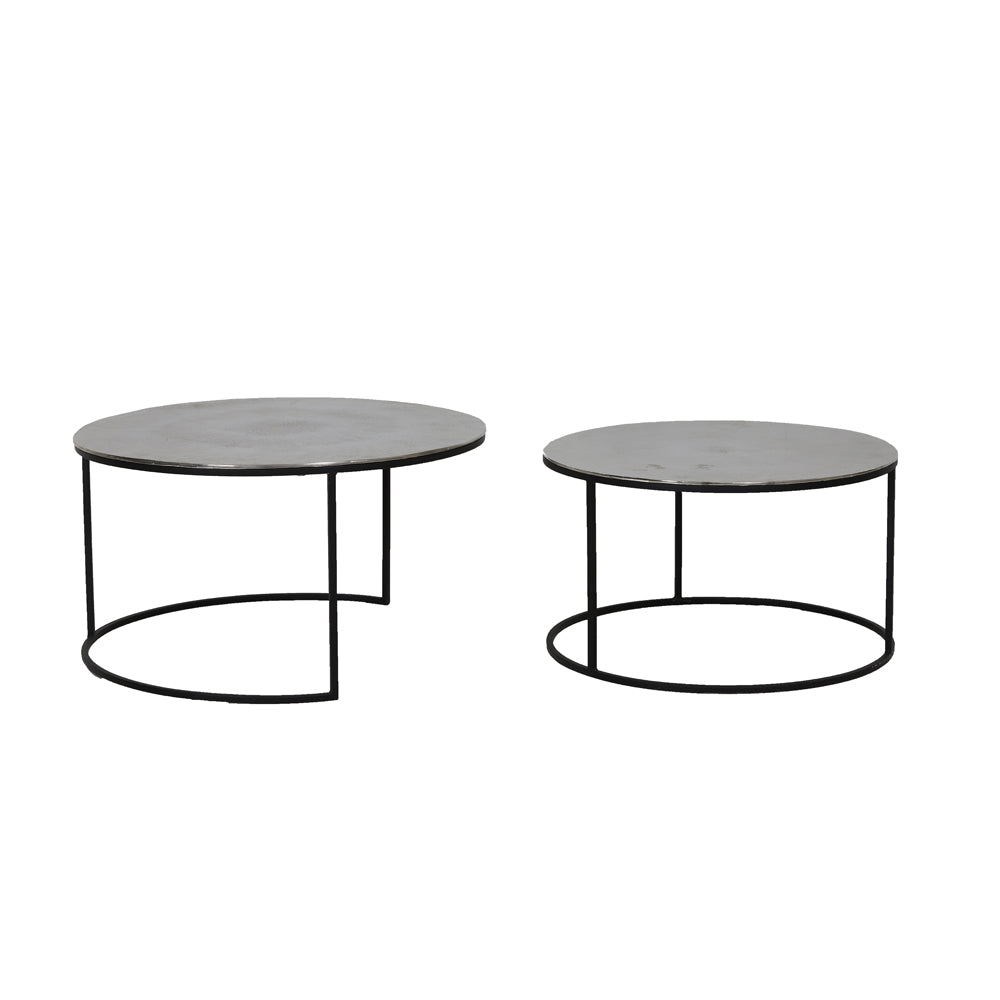 Product photograph of Light Living Set Of 2 Thizas Coffee Table Matt Black from Olivia's.