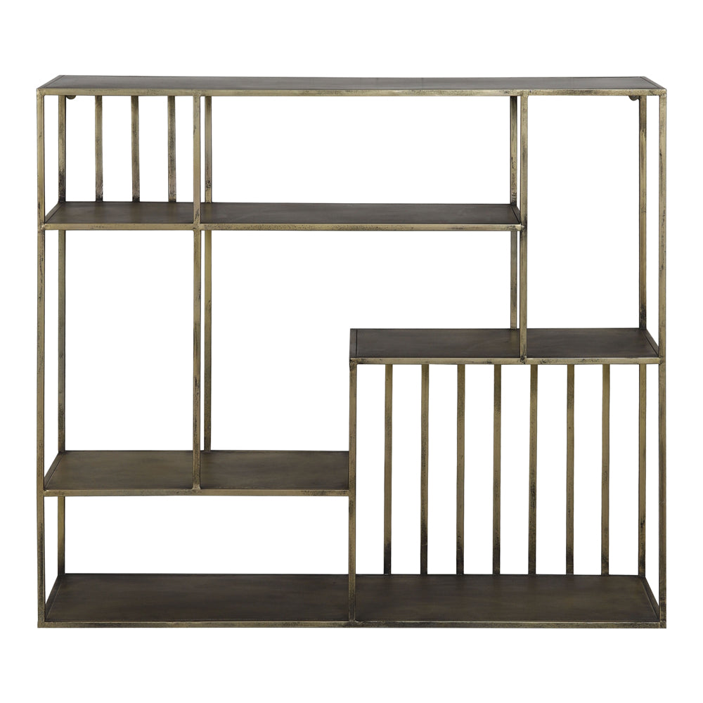 Product photograph of Light Living Yvona Wall Shelving Antique Gold from Olivia's.