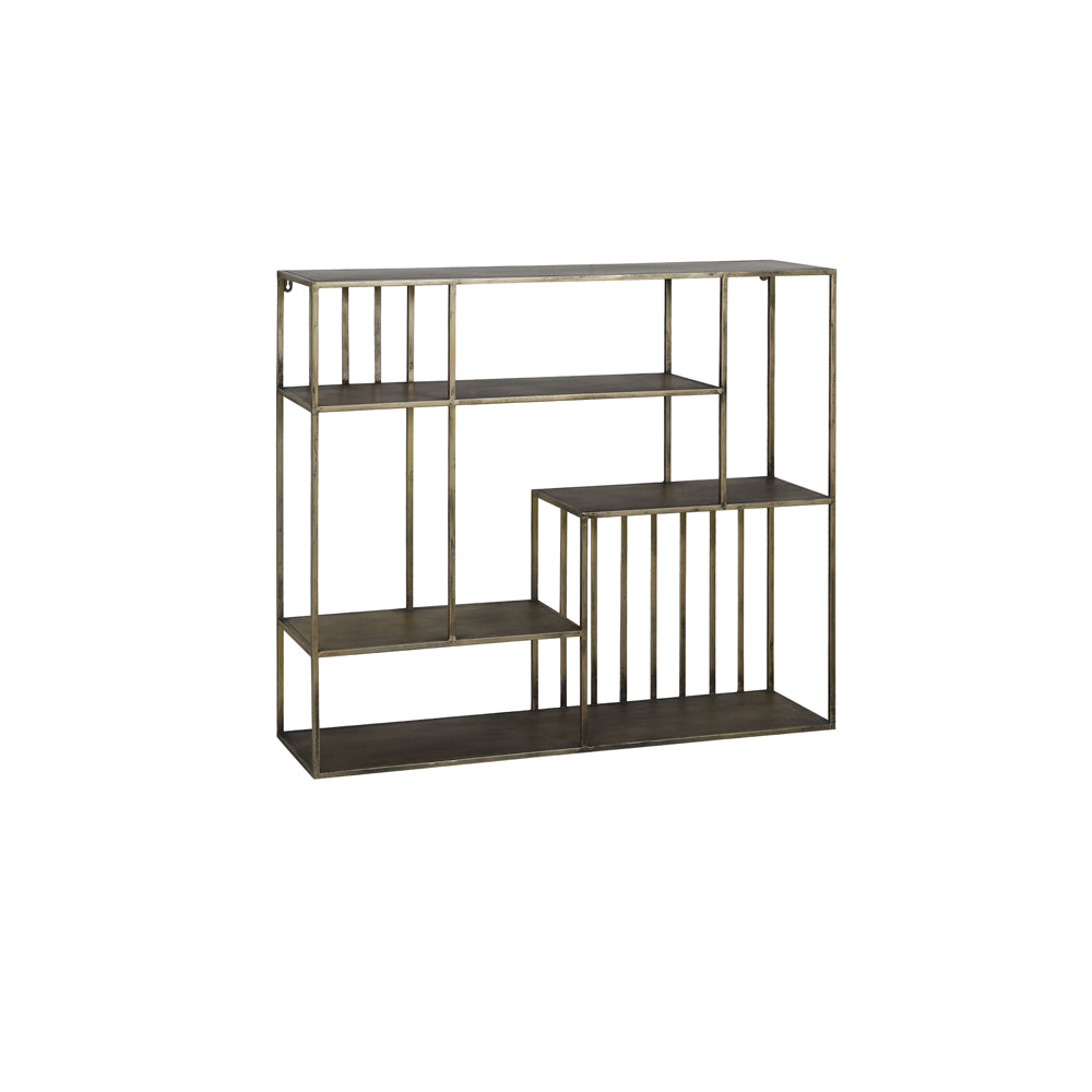 Product photograph of Light Living Yvona Wall Shelving Antique Gold from Olivia's